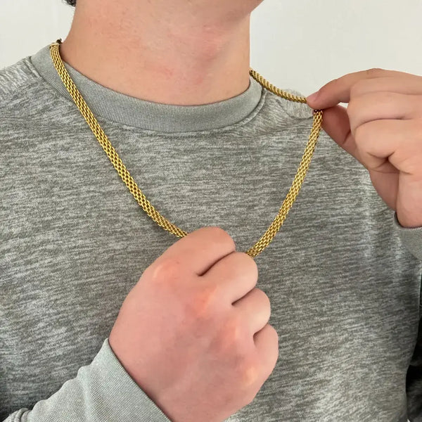 Cadena De Caballero De Tejido Cartier De 60cm-6mm De Grosor + Envío Gratis