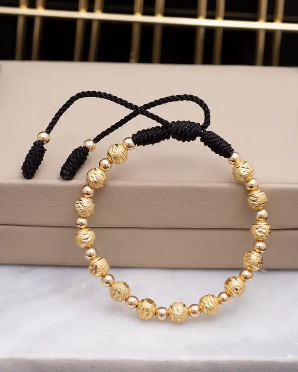 Manilla De Terlenca Con Balines Lisos Y Diamantados