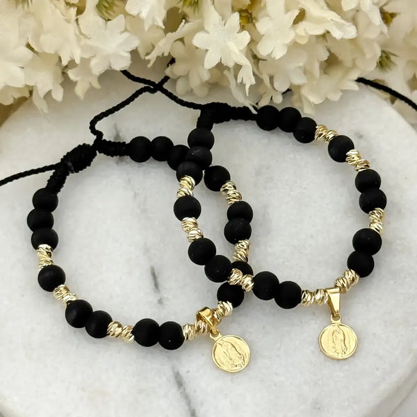 Par De Pulseras Para Parejas De La Virgen De Guadalupe + Envío Gratis