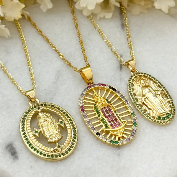 Promoción De Cadenas De Dama Con Dije De La Virgen De Guadalupe + Envío Gratis