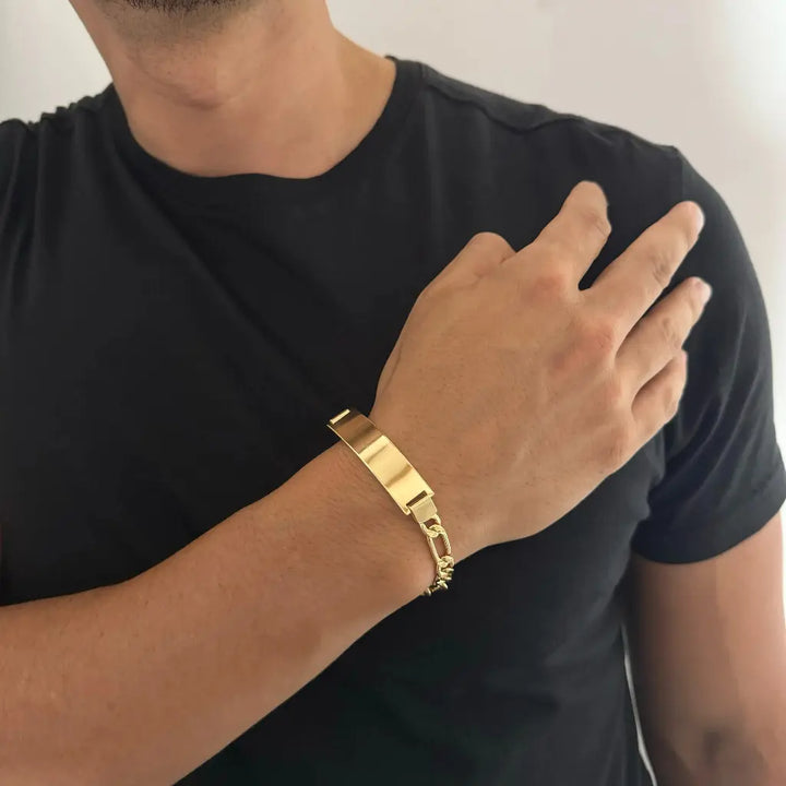 Pulsera De Caballero De Tejido Cartier De 20cm-6mm De Grosor Con Placa