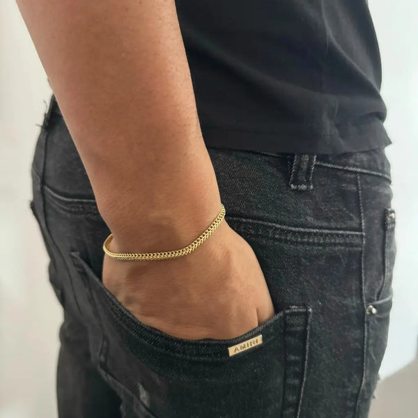 Pulsera De Caballero De Tejido Sedusa De 20cm-4mm De Grosor