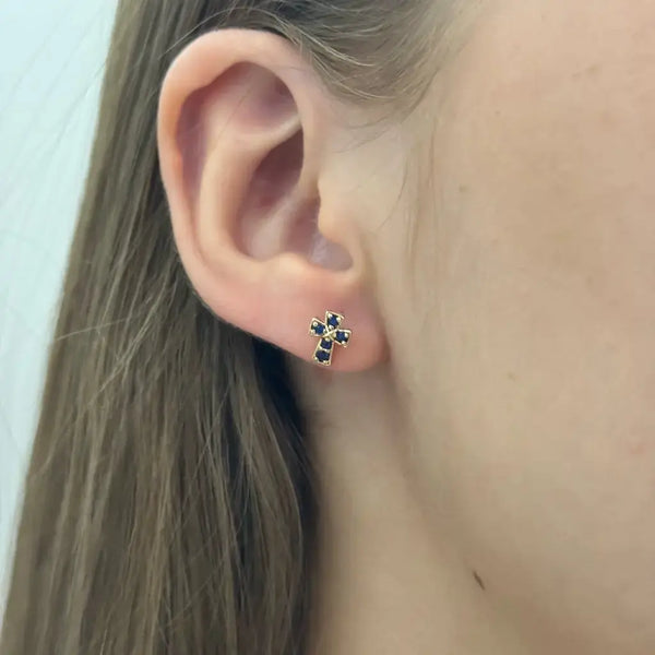 Topos De Dama De Diseño De Cruz De Crisateles Azules
